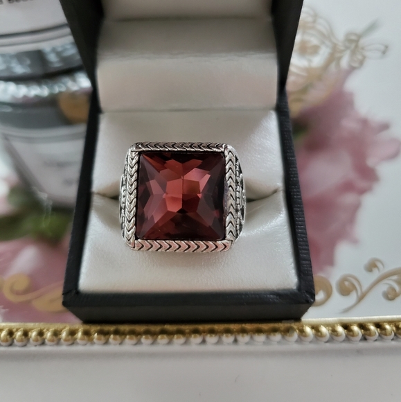 🍷Gorgeous red wine glass stone ring - Picture 3 of 5